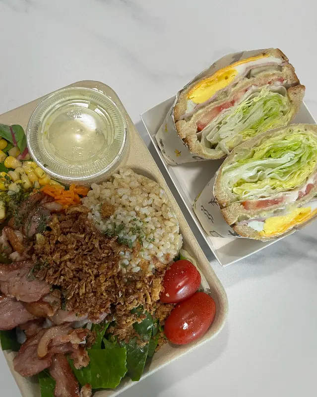 샐러드와 샌드위치