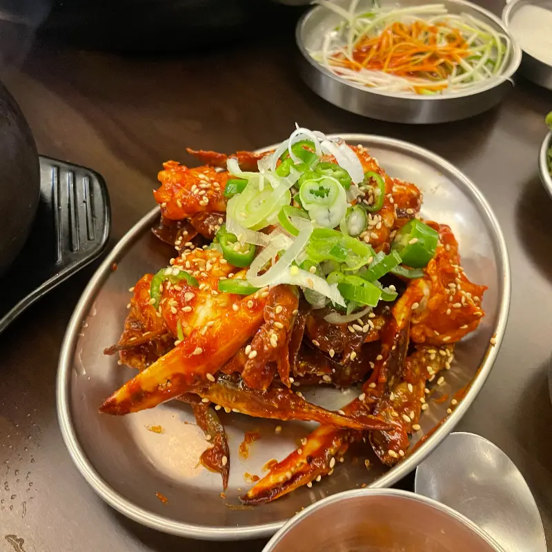 밑반찬 클로즈업 사진