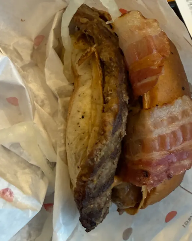 갈릭불고기와퍼의 단면