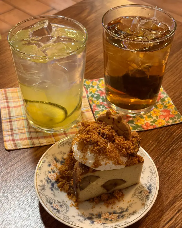 케이크와 청귤에이드