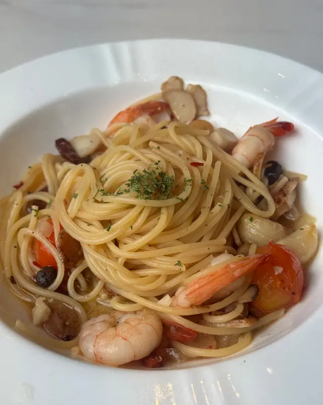 갈릭 쉬림프 오일 파스타