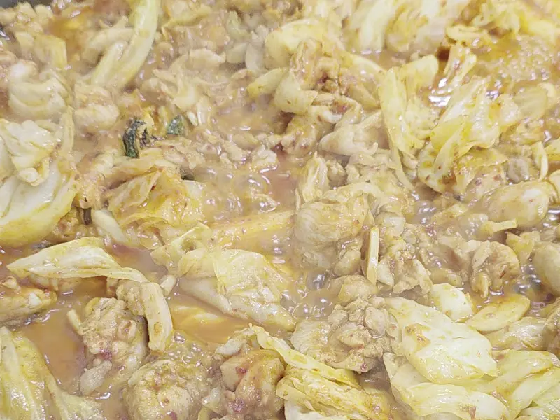 동천면옥 닭갈비 근접샷