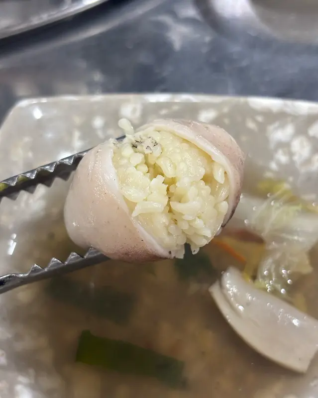 조개구이와 수제비