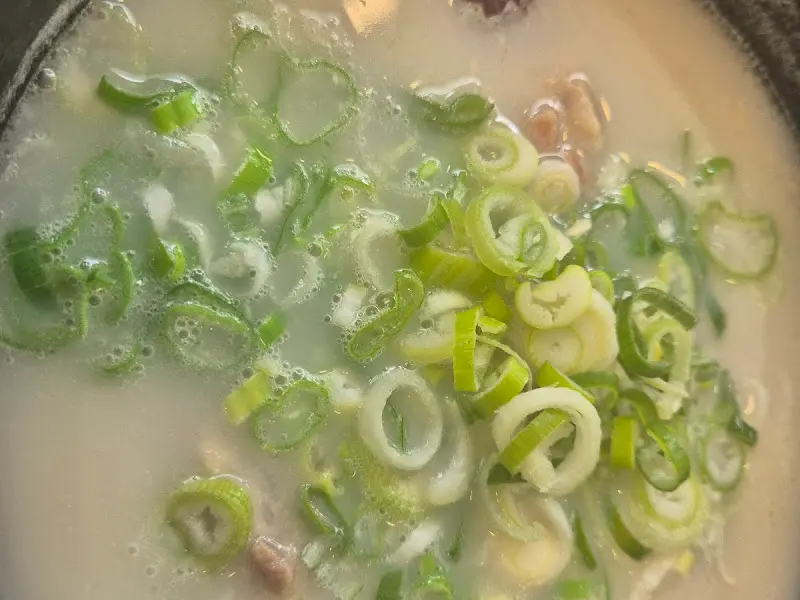 파가 듬뿍 올려진 설렁탕