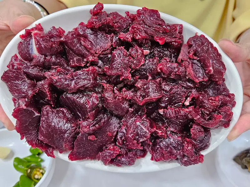 신선한 생고기의 자태