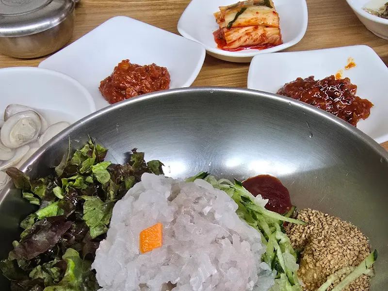 물회 비빔 전 모습