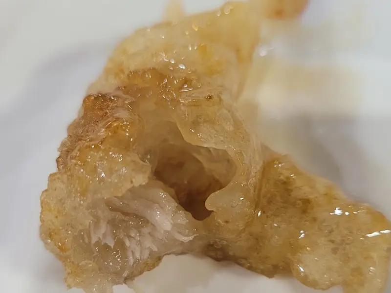 찹쌀 탕수육 단면