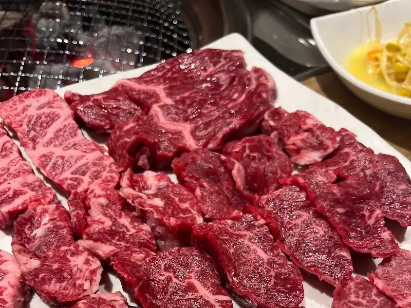 선홍빛 마블링이 돋보이는 한우 등심