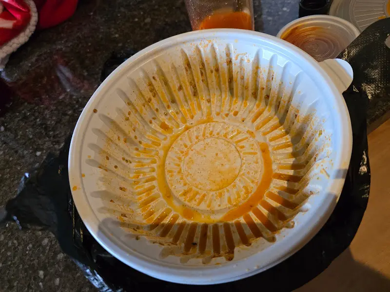 영금물회에서 깨끗하게 비운 물회 그릇