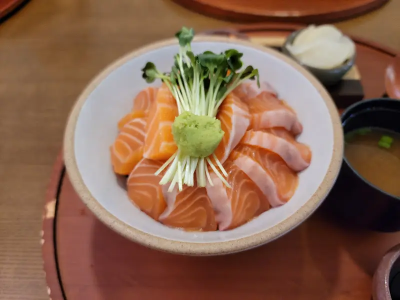 싱싱한 생연어 덮밥