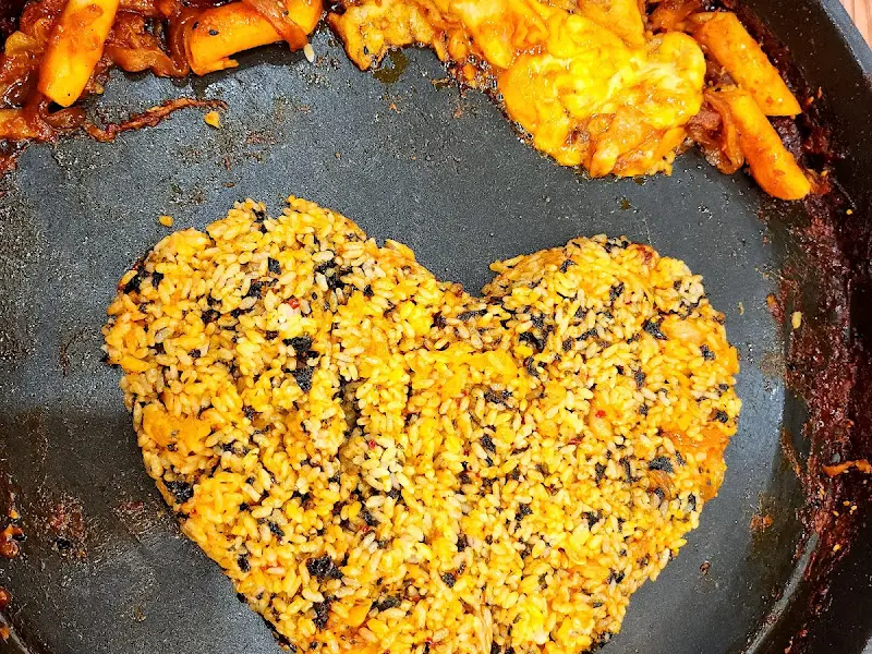 하트 볶음밥 근접샷