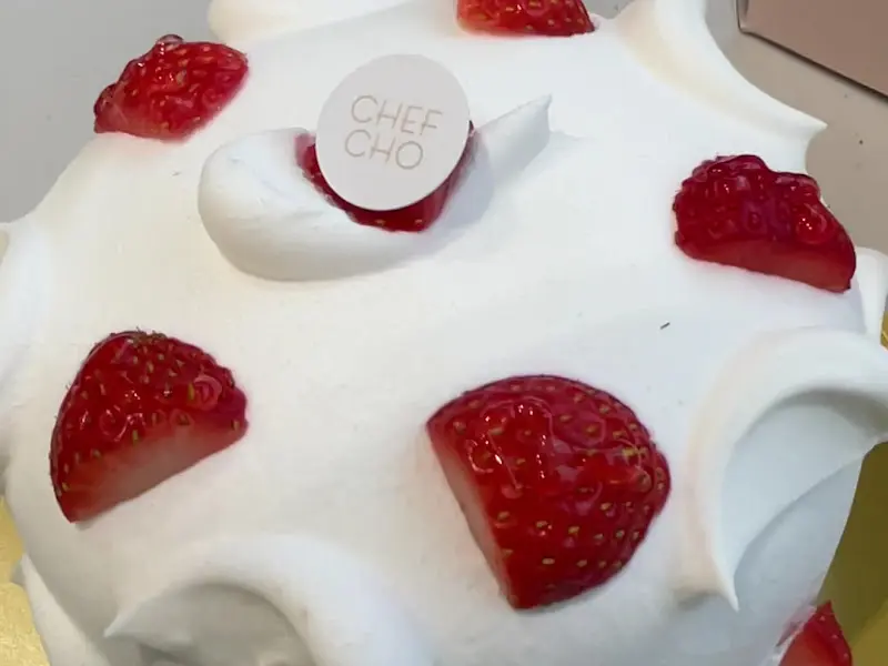 딸기 케이크 클로즈업