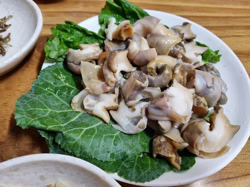 흑산도 소라집 소라숙회