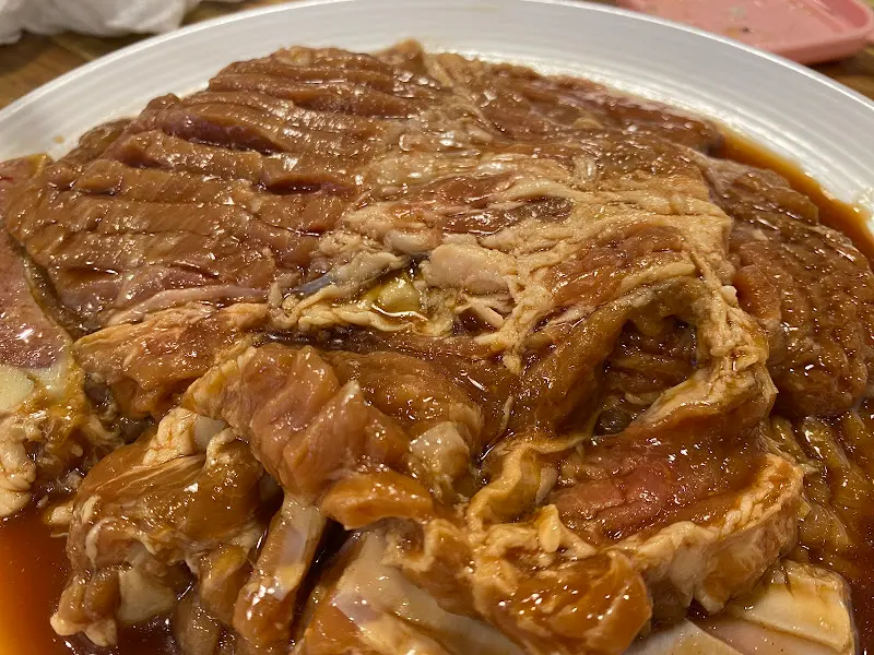 돼지갈비 한 상 차림