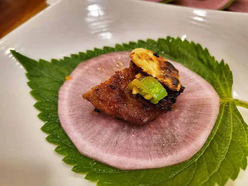 돼지갈비와 쌈무