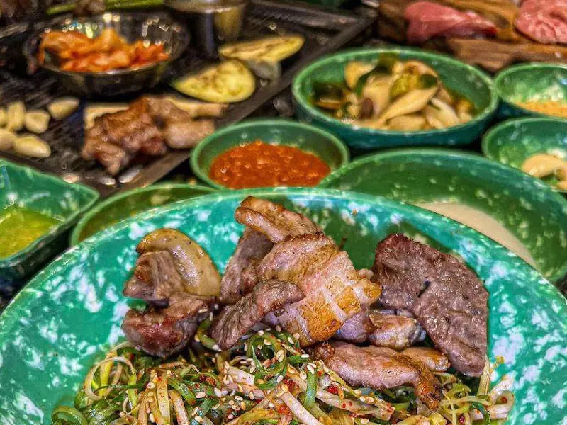 흑돼지 한 상 차림