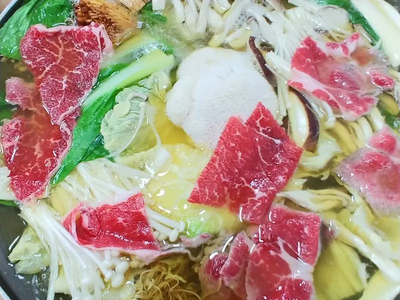 샤브샤브 재료들