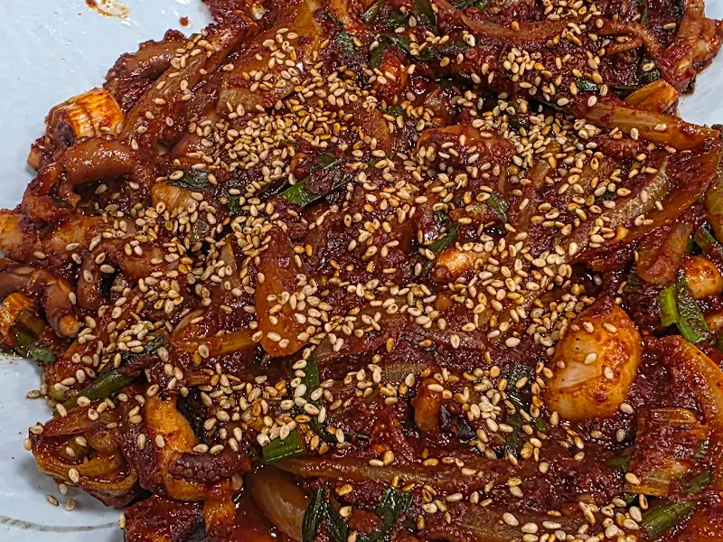 홍어 무침 클로즈업