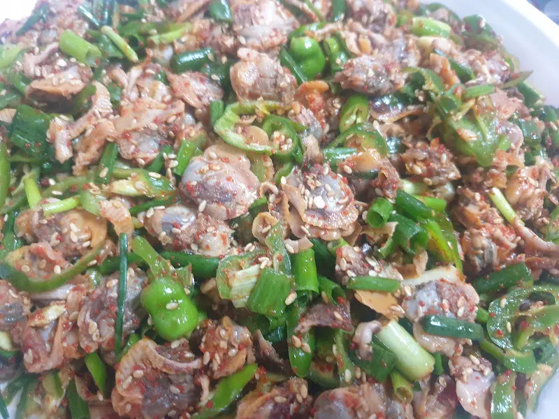 꼬막무침 클로즈업