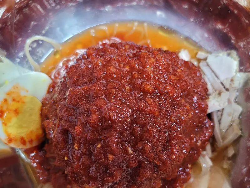 양념장의 클로즈업 샷