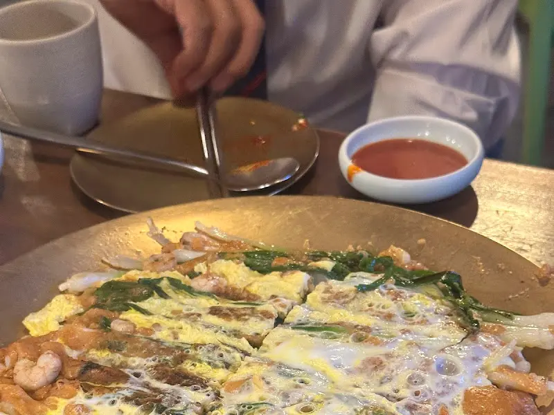 초장에 찍어 먹는 파전