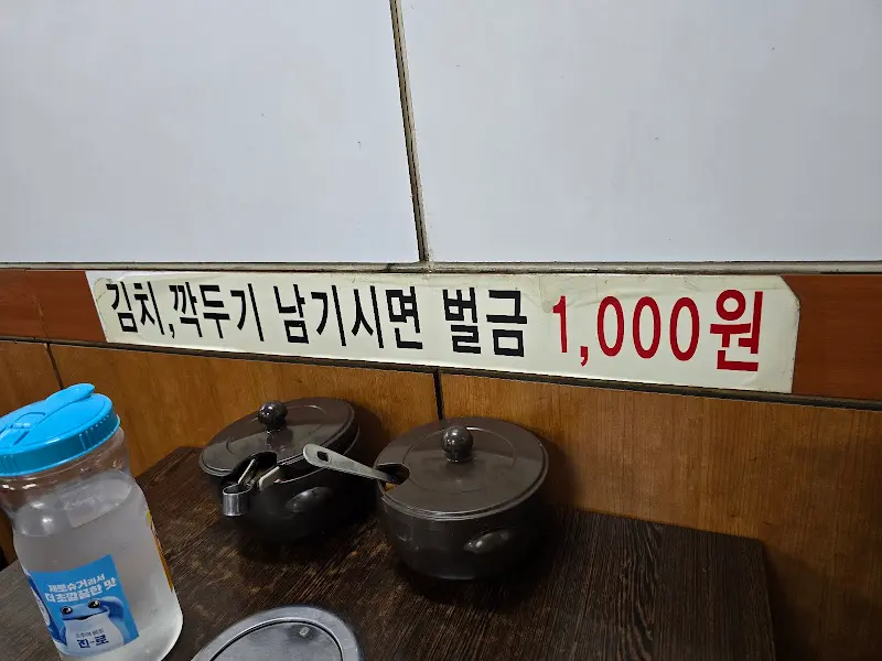 김치, 깍두기 남기면 벌금