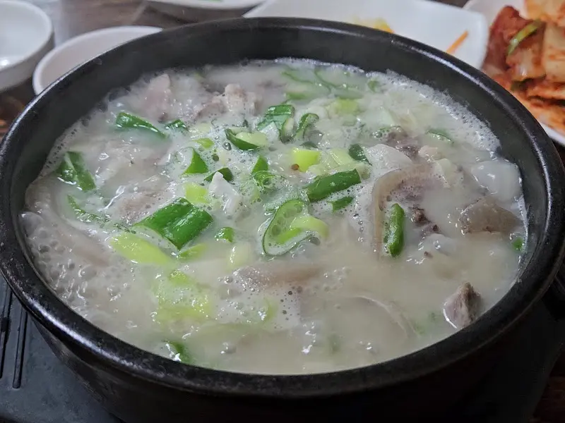 신창 옥암동 순대국밥 사골 돼지국밥 클로즈업