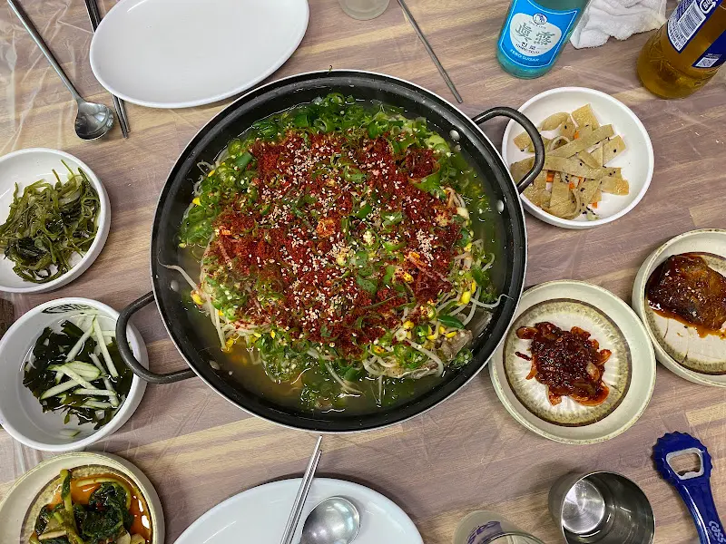 명태찜 한 상 차림