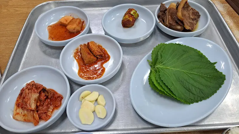 다양한 밑반찬 클로즈업