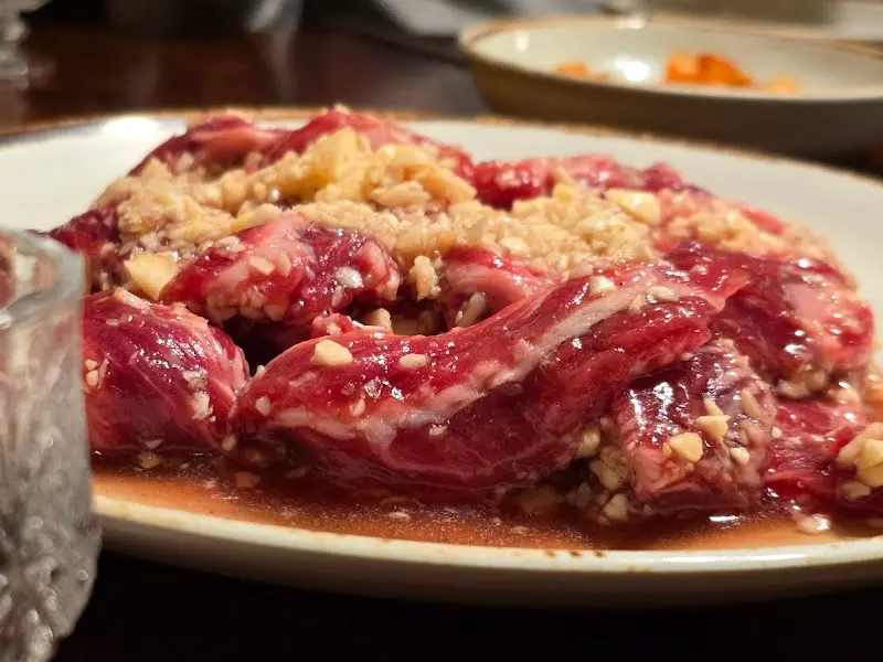 윤기가 흐르는 양념 갈비살