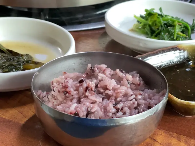 흑미밥