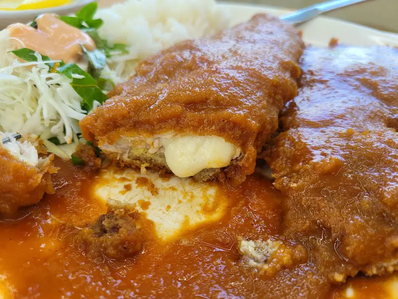 치즈 돈까스 단면