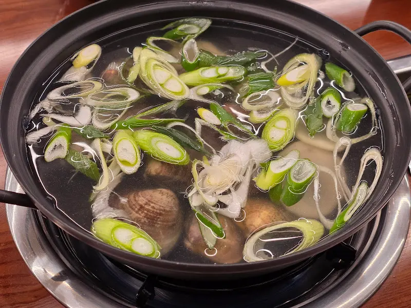 백합칼국수 재료