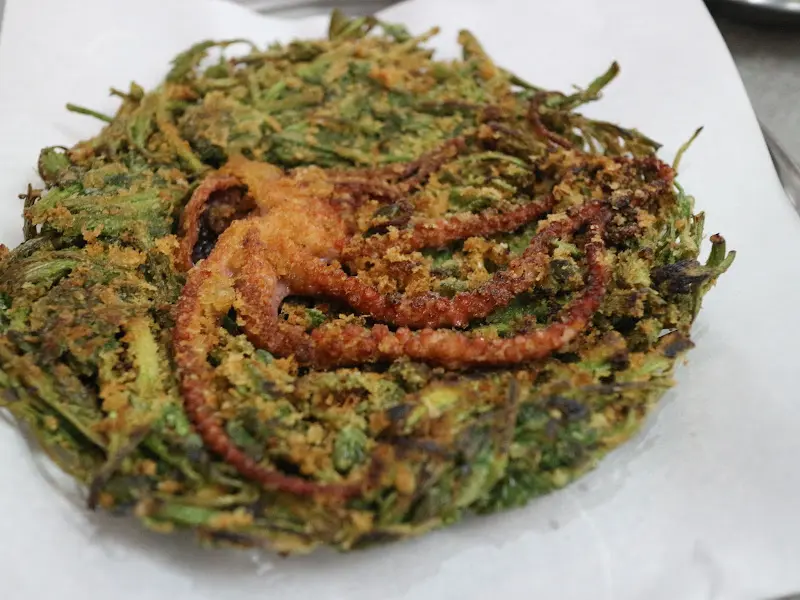 미나리 통 문어전 근접샷