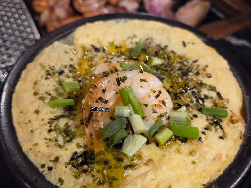 계란찜 클로즈업 사진