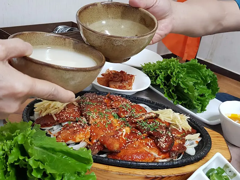 메기구이와 막걸리