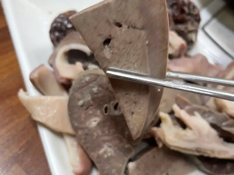 마늘 순대 단면