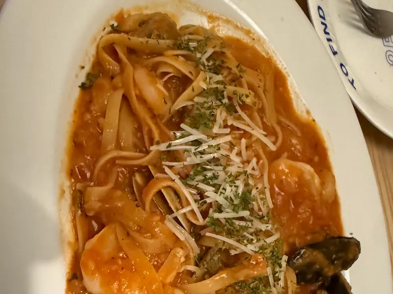 해산물 파스타 근접샷