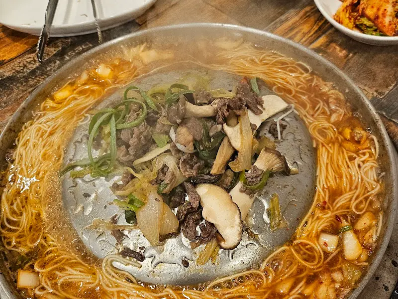 소면 투하 후 불고기