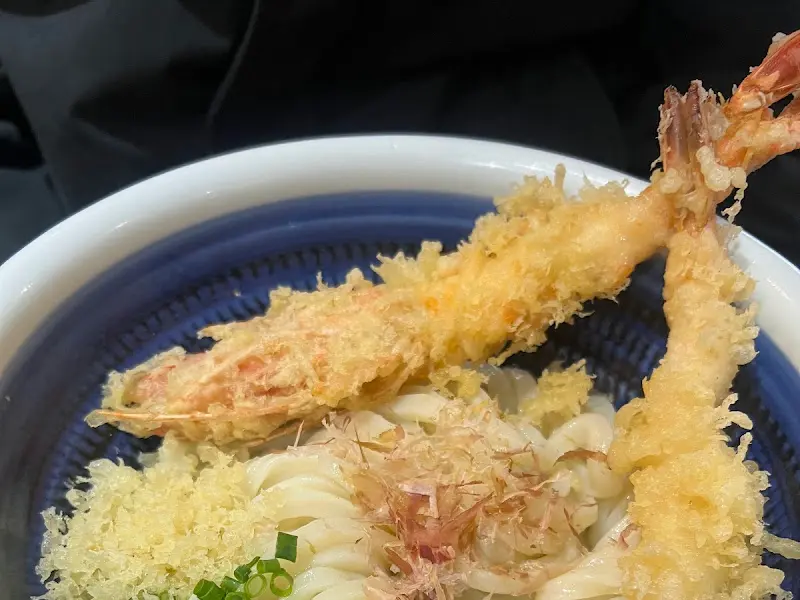 새우튀김 우동 근접샷