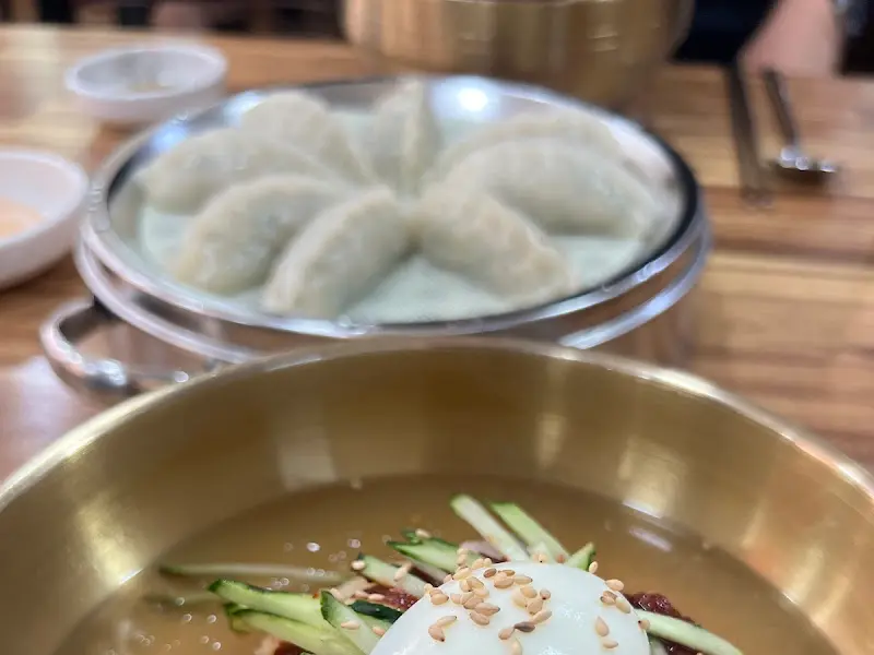 밀면과 만두의 환상적인 조합