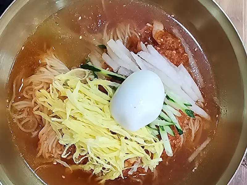 물비빔면 근접샷