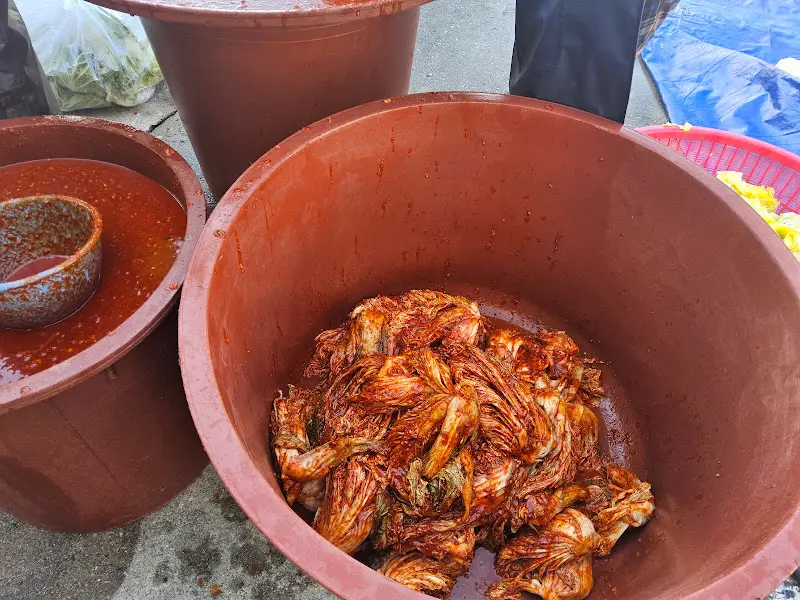 김치를 담그는 모습