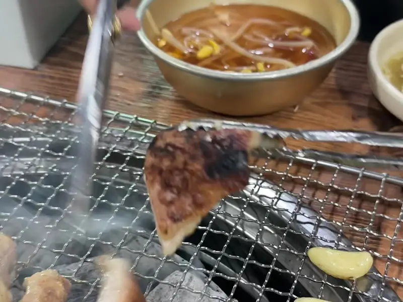 잘 익은 갈매기살 한 점