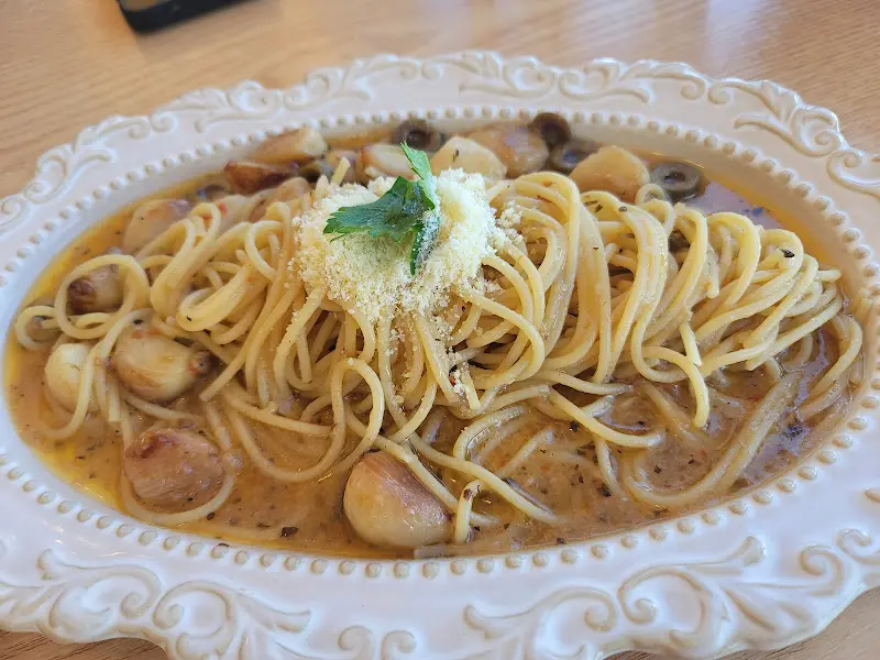 전복 트러플 오일 파스타의 아름다운 모습