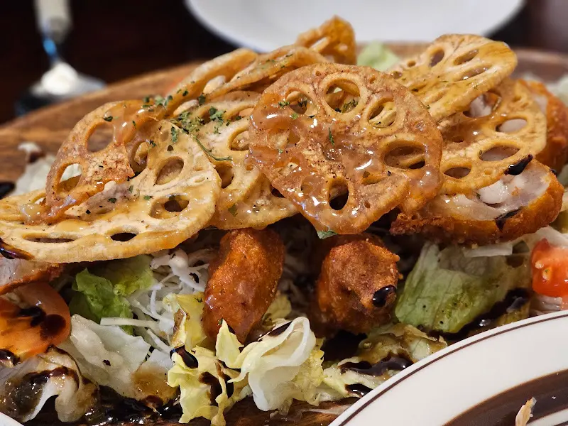 연근 튀김 샐러드