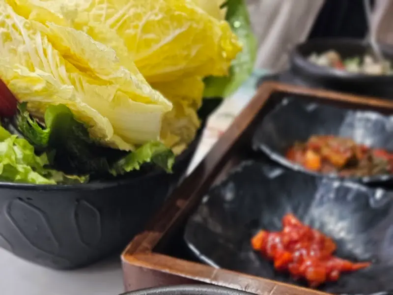 신선한 쌈 채소