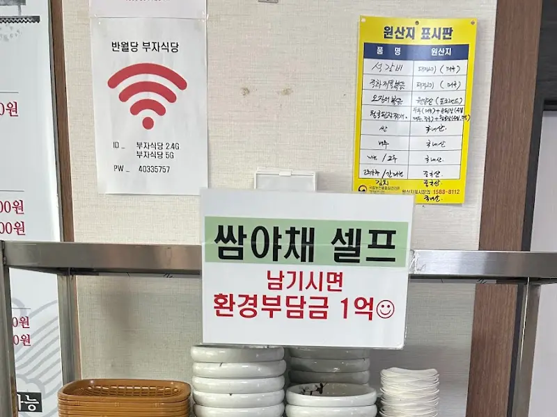 원산지 표시판