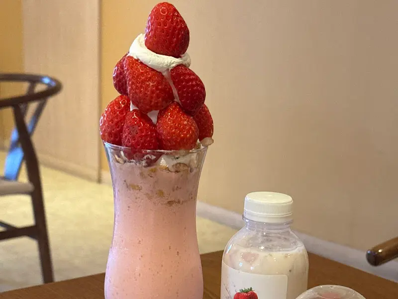 딸기가 듬뿍 올라간 파르페
