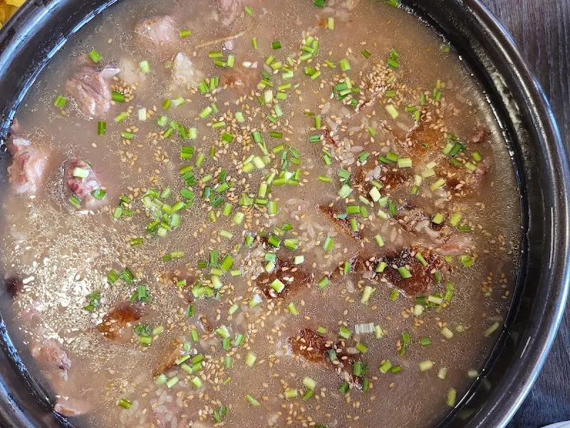 오리 백숙 클로즈업